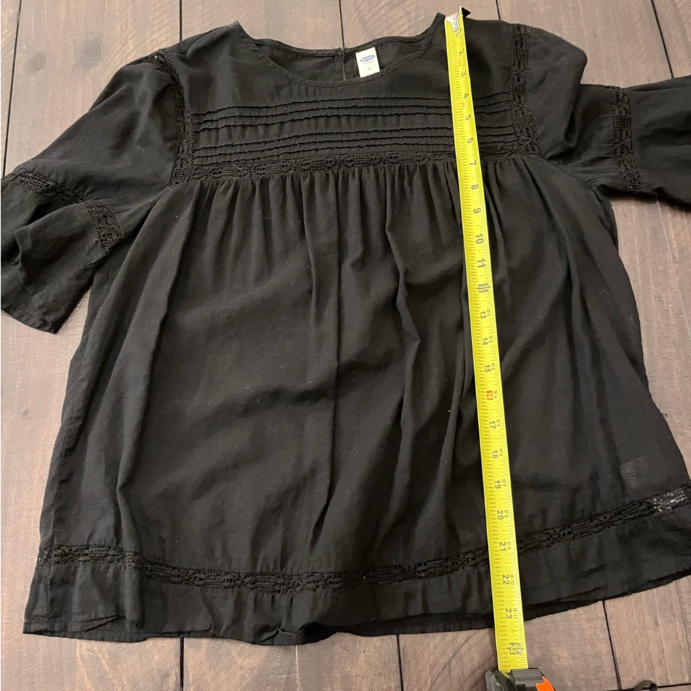 Old Navy Black Peasant Top